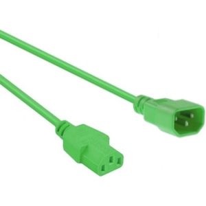 C13 - C14 stroomkabel voor UPS/PDU - 3x 0,75mm / groen - 1 meter