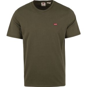 Levi's - T-shirt Original Groen - Heren - Maat XXL - Regular-fit