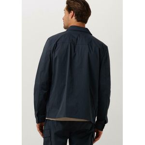 PURE PATH Shirt With Front Zipper And Chest Pockets Overshirts Heren - Donkerblauw - Maat XL