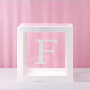 Doorzichtige Letter Blok Dozen - Lekker: F - Herbruikbaar - Multifunctioneel - Transparante Box met Letter - Fotoshoot - Cakesmash - Babyshower Versiering - Ballonnen Box - Baby Shower Letter Blokken - Gender Reveal Baby Doos - Mommy to Be Party