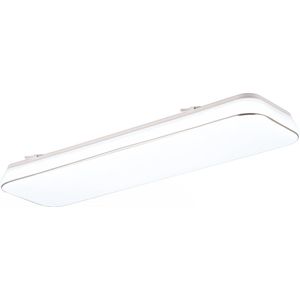 LED Plafondlamp - Plafondverlichting - Trion Lana - 28W - Natuurlijk Wit 4000K - Dimbaar - Rechthoek - Wit - Kunststof