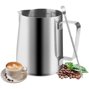 My Ninki ® Roestvrij Stalen Melkschuimkan Set voor Barista's met Latte Art Accessoires
