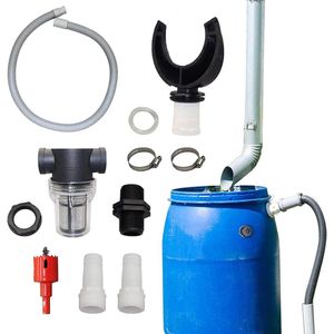 Regenwaterverzamelaar 70-100 mm regendief set voor daken tot 80 m² - regentonaansluiting - regenpijp met 100 cm flexibele slang - regentonconnector - regenopvangsysteem