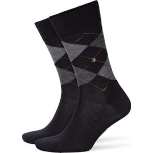 Burlington Edinburgh One size wol sokken heren zwart - Maat 46-50
