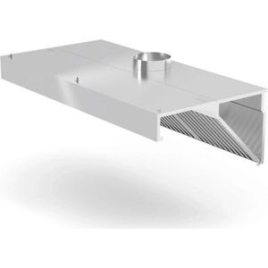Hendi Afzuigkap voor muurmontage - LED-verlichting - vaatwasserbestendige filters - 1000x700x450 mm