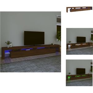 vidaXL tv-meubel - middelgroot/zijkant - bruineiken - 290 x 36.5 x 40 cm - met RGB LED - Kast