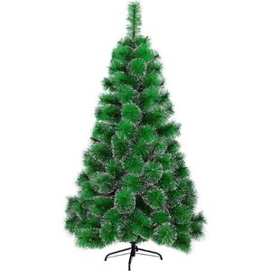 ItsIn® - 210 cm - Groen Met Witte Tint - Kerstboom - Kerst - Kerst Versiering - Kerst Decoratie - Kerstmis - Versiering - Decoratie - Kerstboom Kunststof - Eenvoudige montage