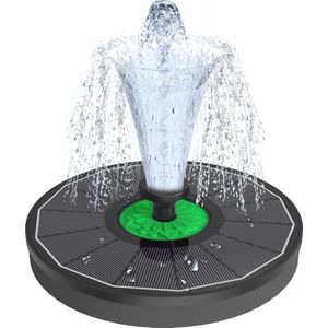 Fonteen op Zonne-energie voor Buiten - Upgrade met 8 Doe-Het-Zelf Sproeieffecten en Drijvende Pomp voor Tuin en Vijver