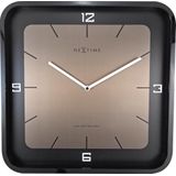 Wandklok NeXtime Square Wall 40 x 40 x 4 cm zwart NE-3518ZW