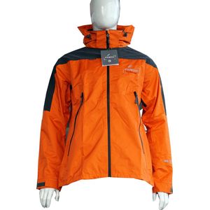 Gore-Tex® Outdoor-strategy LONGZIP regenjas 100% waterdicht ademend warm hardshell Oranje maat XL