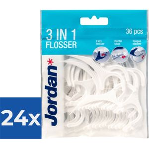 Jordan 3 in 1 - 36 st - Flosser - Voordeelverpakking 24 stuks