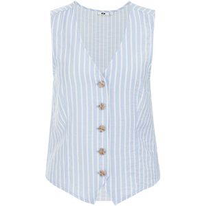 Gilet - Regular Fit - Structuur - V-Hals - Knoopsluiting