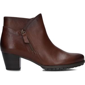 Gabor 603.1 Enkellaarsjes - Enkelboots met rits - Dames - Cognac - Maat 43