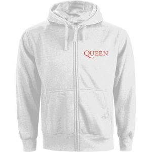 Queen - Classic Crest Vest met capuchon - M - Wit