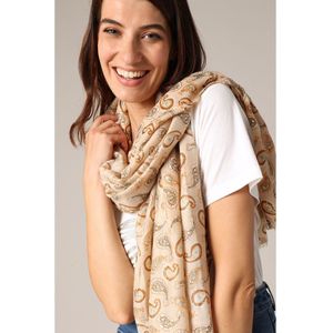 DEELUXE Sluier met Paisley-motief en folieprint TU
