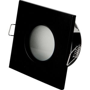 LED Line - OP=OP LED inbouwspot zwart vierkant - Badkamer IP44 - zaagmaat 73mm - buitenmaat 84mm