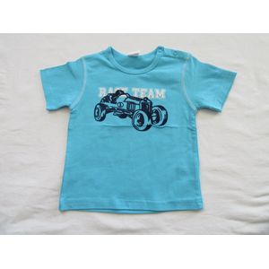 dirkje , jongens, t-shirt korte mouw , blauw , race team , 80 - 12 maand