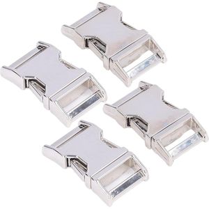 Metalen steeksluitingen 25 mm kliksluiting Alumaxx Tri-Glide Slides Quick Side Release-gesp voor bagageriemen huisdierhalsband rugzak - 4 stuks