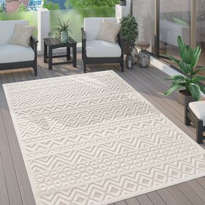 Paco Home Vloerkleed Tapijt Voor Binnen En Buiten Terras Keuken Scandinavisch Eenkleurig 240x340 cm