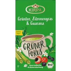 Kirpa - Groene thee ""Gruner Fokus"" - biologische thee met kruiden, Guarana en natuurlijke aroma's