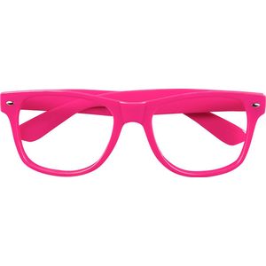 Boland - Partybril neon roze Neon,Roze - Volwassenen - Geen verkleedthema -