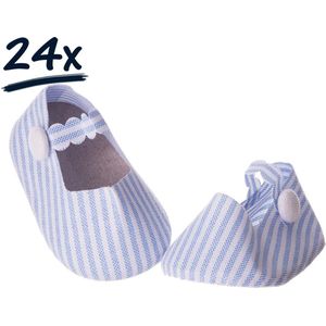24x baby schoentje babyshower bedankje geboorte decoratie blauw