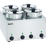 Bain Marie Hotpot - Elektrisch - 4x 3,5 Liter - Bartscher 608035 - Horeca & Professioneel