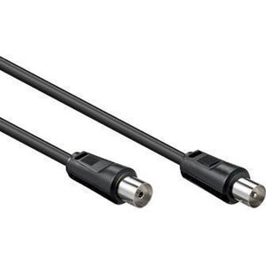 Premium Coax Kabel - Dubbel afgeschermd - IEC Coax Kabel voor TV - Zwart - 2.5 meter - Allteq