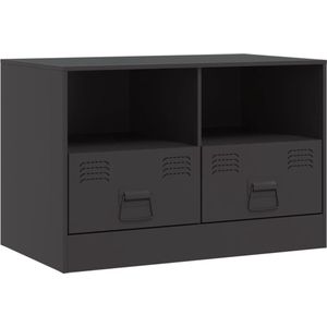 vidaXL-Tv-meubel-67x39x44-cm-staal-zwart