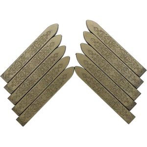 10 stuks retro coreless pijl patroon zegellaksticks - zonder wieken - voor enveloppen en huwelijksuitnodigingen - groen goud .