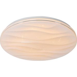 QAZQA damla - Moderne LED Dimbare Plafondlamp met Dimmer - 1 lichts - Ø 38 cm - Wit - Woonkamers-sSlaapkamer