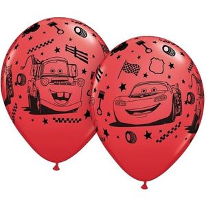 Disney Cars - Mc Queen - Ballonnen - Feestballonnen - 30cm - 6 Stuks - Rood - Latex - Kinderfeest - Versiering - Verjaardag.