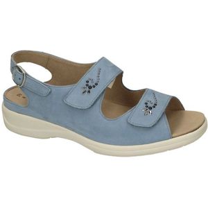 Solidus -Dames - blauw licht - sandalen - maat 38