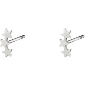 Roestvrijstalen oorstekers drie sterren - Yehwang - Studs - One size - Zilver