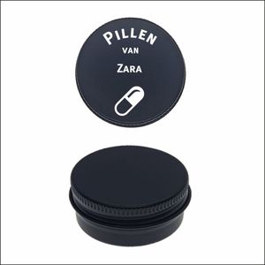 Pillen Blikje Met Naam Gravering - Zara