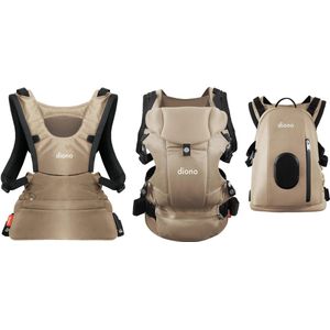 Diono Carus Complete 4 in 1 Front and Back Carrier with Backpack - Sand