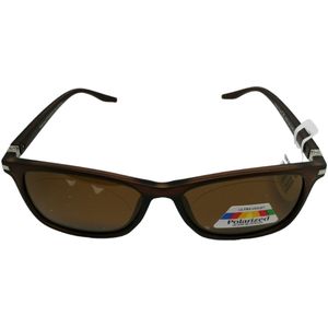 Gepolariseerde Zonnebril - Donkerbruin - Unisex - Sunglasses - Randloos - Ovaal zonnebril stijl - Kost