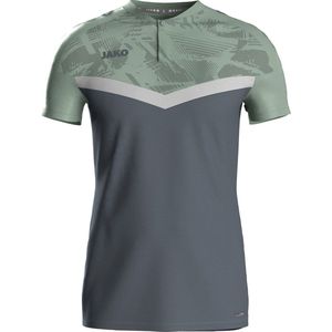 Jako Iconic Polo Heren - Zachtgrijs / Mintgroen / Antra Light | Maat: L