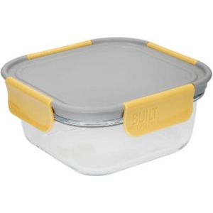 Built Ny Lunchbox Stylist 700 Ml 16,5 X 16 X 7,5 Cm Glas Geel/grijs