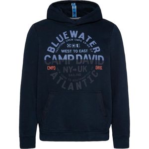 Camp David, Hooded Sweatshirt met Puff Prints en Tonal Details in donkerblauw XXXL