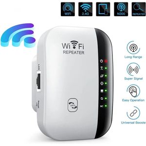 Wifi Versterker Stopcontact - Gratis Internet Kabel - 300 MBPS - Draadloos - Wifi Repeater - Wifi Booster - Perfect Kerstcadeau