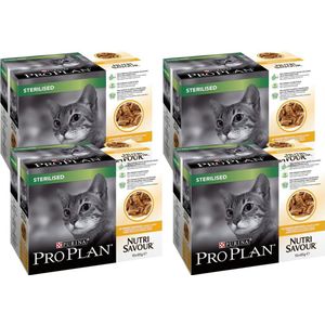 Pro Plan Cat Nutri Savour Sterilised Multipack - Kattenvoer - 4 x Kip 10x85 g