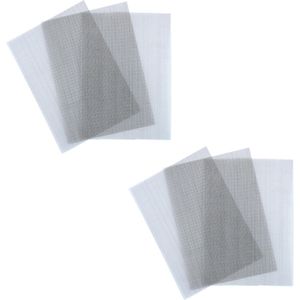 Fijnmazig Draadgaas - 6 Stuks - Zeef-metalen - Nsectennet - RVS - Knaagdiergaas - Fijnmazig - Woelmuisgaas - Geschikt voor Badkamerventilatie, Tuin- en Terrasafvoere - 20 Mesh - 30 x 21 cm - Zilver