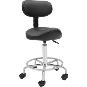 ApexArte® Zadelkruk op Wielen - Kapperskruk Ergonomisch - Tabouret