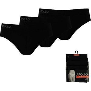 Apollo dames slips | MAAT XL | 3-pack | zwart