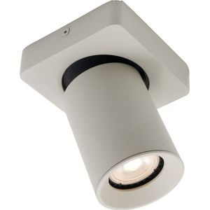 Plafondlamp Megano 1L Zijdegrijs - 1x GU10 LED 4,8W 2700K 355lm - IP20 - Dimbaar > spots verlichting led zijdegrijs | opbouwspot led zijdegrijs | plafondlamp zijdegrijs | spotje led zijdegrijs | led lamp zijdegrijs