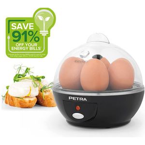Petra Elektrische Eierkoker voor 6 eieren – Koken, Pocheren, Roerei, Omelet – Vaatwasserbestendig