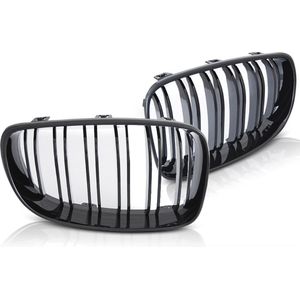 Auto grill - nieren - BMW E87/81/82/88 07-11 - sport stijl - glanzend zwart