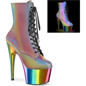 Pleaser - ADORE-1020RC-REFL Plateau Laarzen, Paaldans schoenen - Paaldans schoenen - 36 Shoes - Multicolours