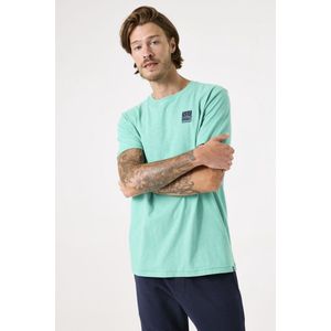 GARCIA Heren Chest print T-shirt Groen Korte mouw